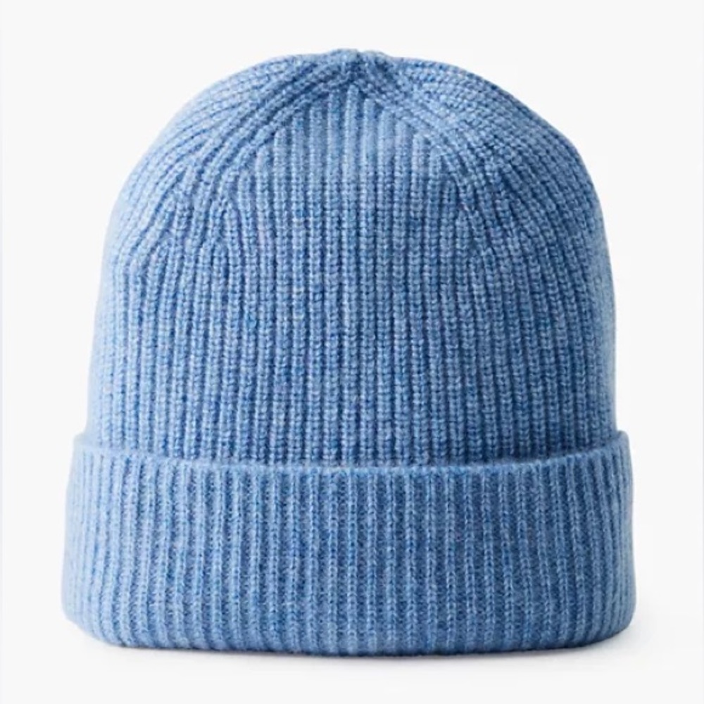Aritzia Babaton Liteluxe Cashmere Fold-Over Beanie in Heather Azurine Blue